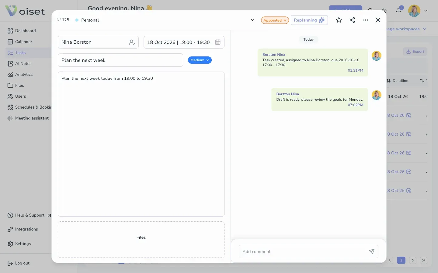 Task comments